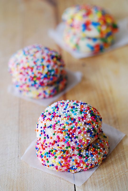 Vanilla Sugar Cookies with Sprinkles