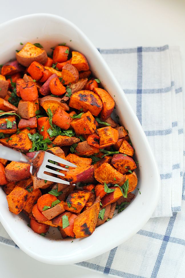Roasted Carrots and Sweet Potatoes