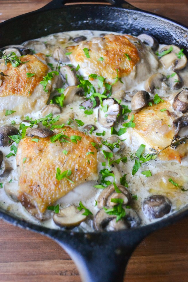 Chicken Thighs Marsala for Two
